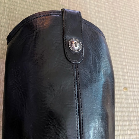SALE Frye Melissa Button Leather Riding Boot Black Women Sz 6.5 - Picture 12 of 16